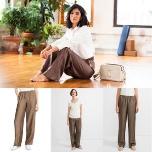 NWT Theory pure silk wide leg pants (M)